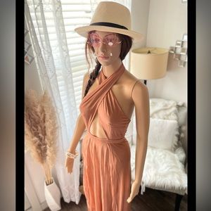 ASOS Maxi Halter Split Dress Size 2